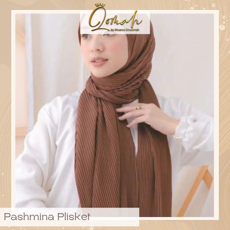 pashmina plisket / jilbab pashmina plisket / pashmina
