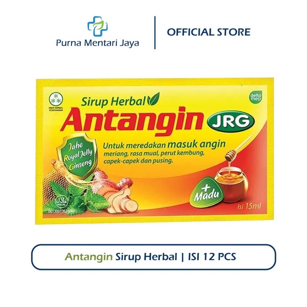 

Antangin Jrg Sirup Herbal rasa Original Box isi 12 Sachet | Purna Mentari Jaya