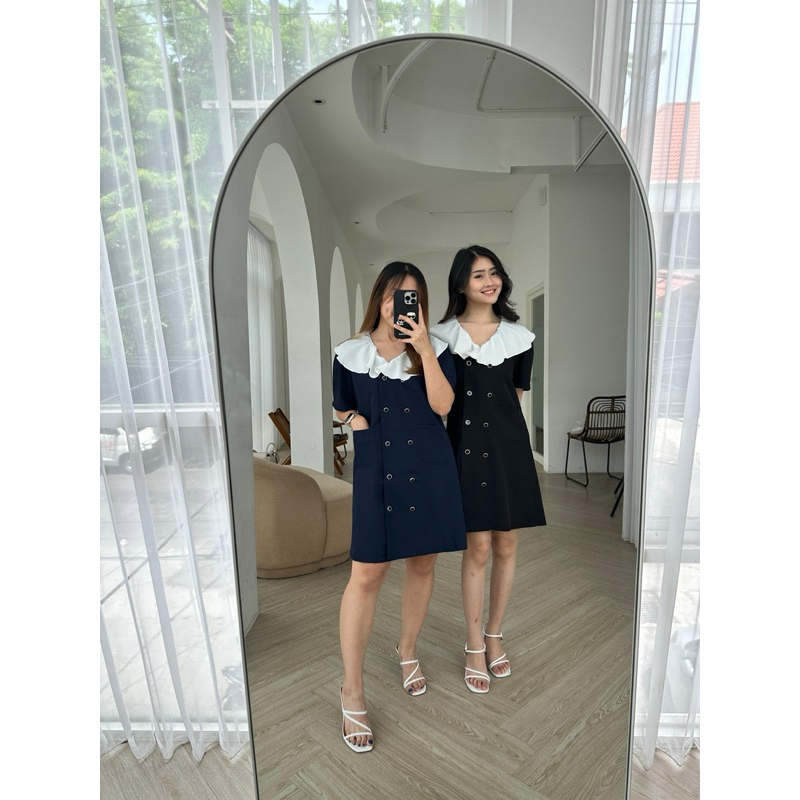 Poppy Dress wanita unik dress kantor