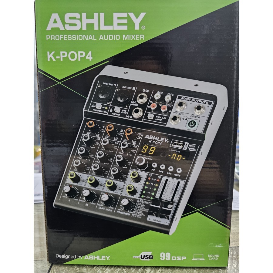 Mixer Audio Ashley KPop 4 Kpop4 4 Channel USB Interface Bluetooth Ori