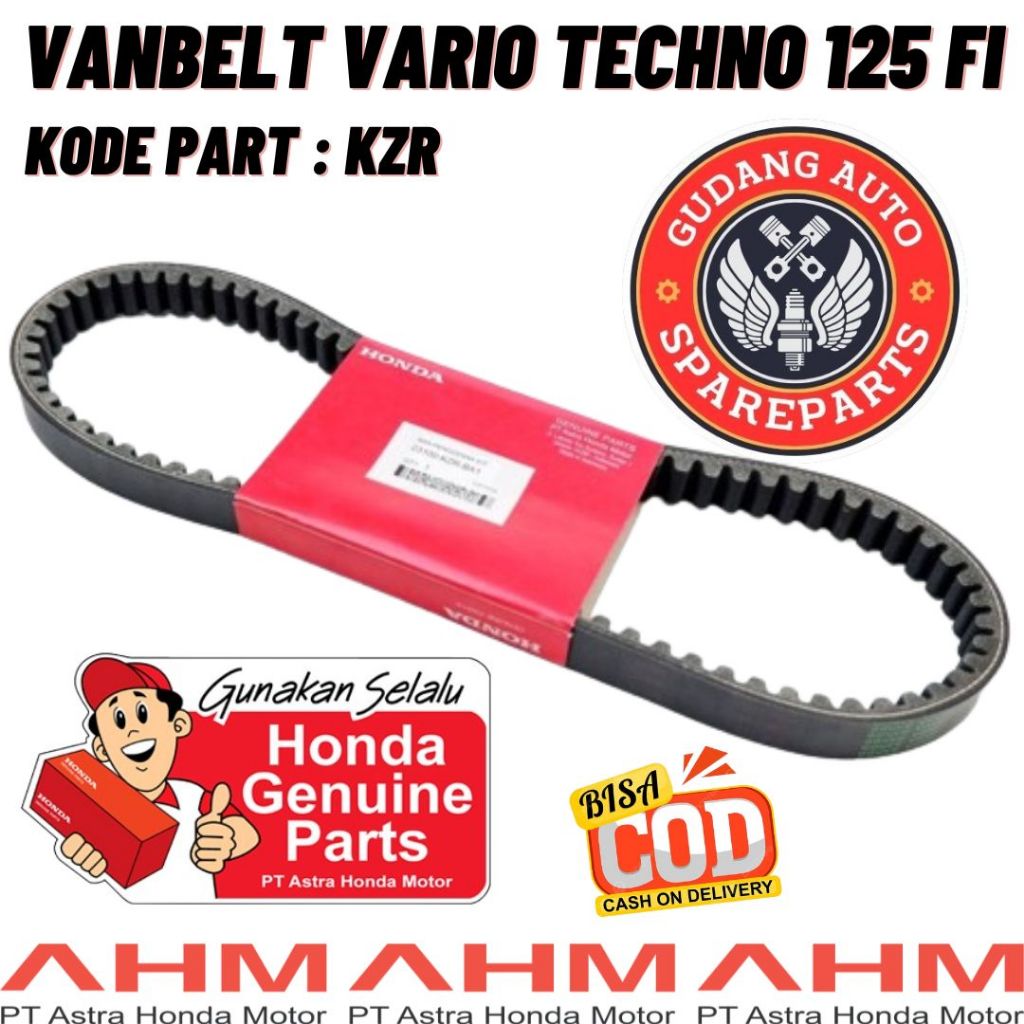 Original AHM Vanbelt Honda Vario Techno 125 FI CBS ISS STD Helm In Vbelt Only KZR