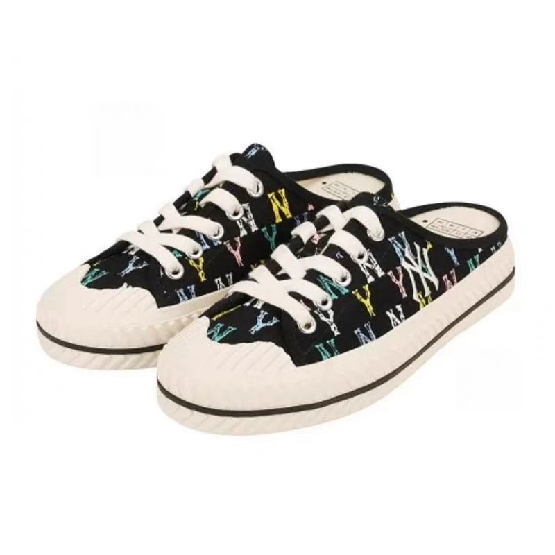 Sepatu Sandal MLB NY Yankees Playball Mule Monogram Rainbow / MLB Original