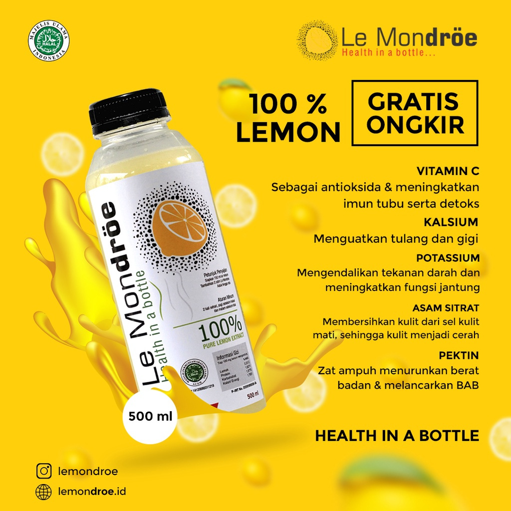 

5 Botol Lemondroe Sari Lemon