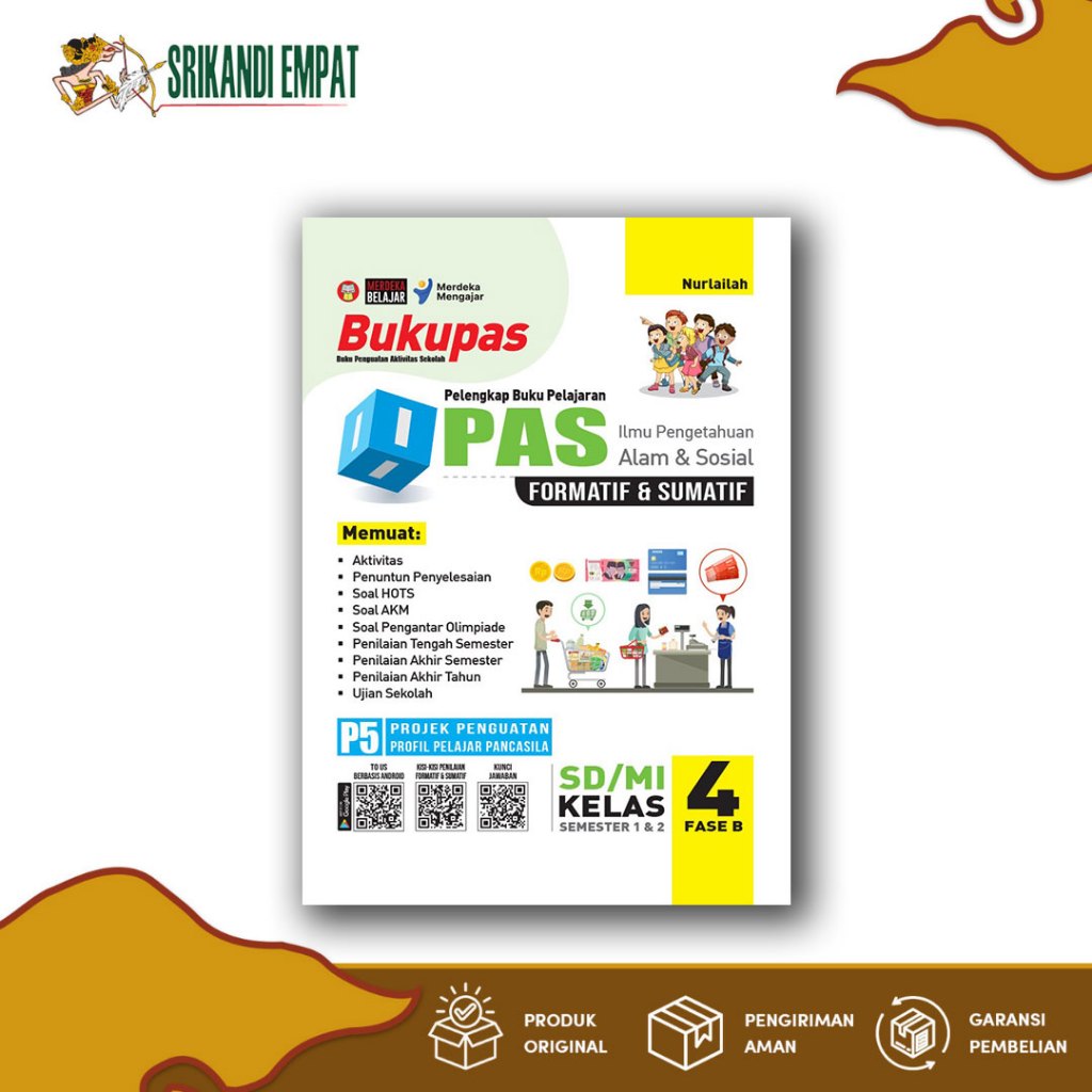 Bukupas Pelengkap Buku Pelajaran IPAS SD Kelas 4 (Fase B) Latihan Soal Kurikulum Merdeka Terlengkap