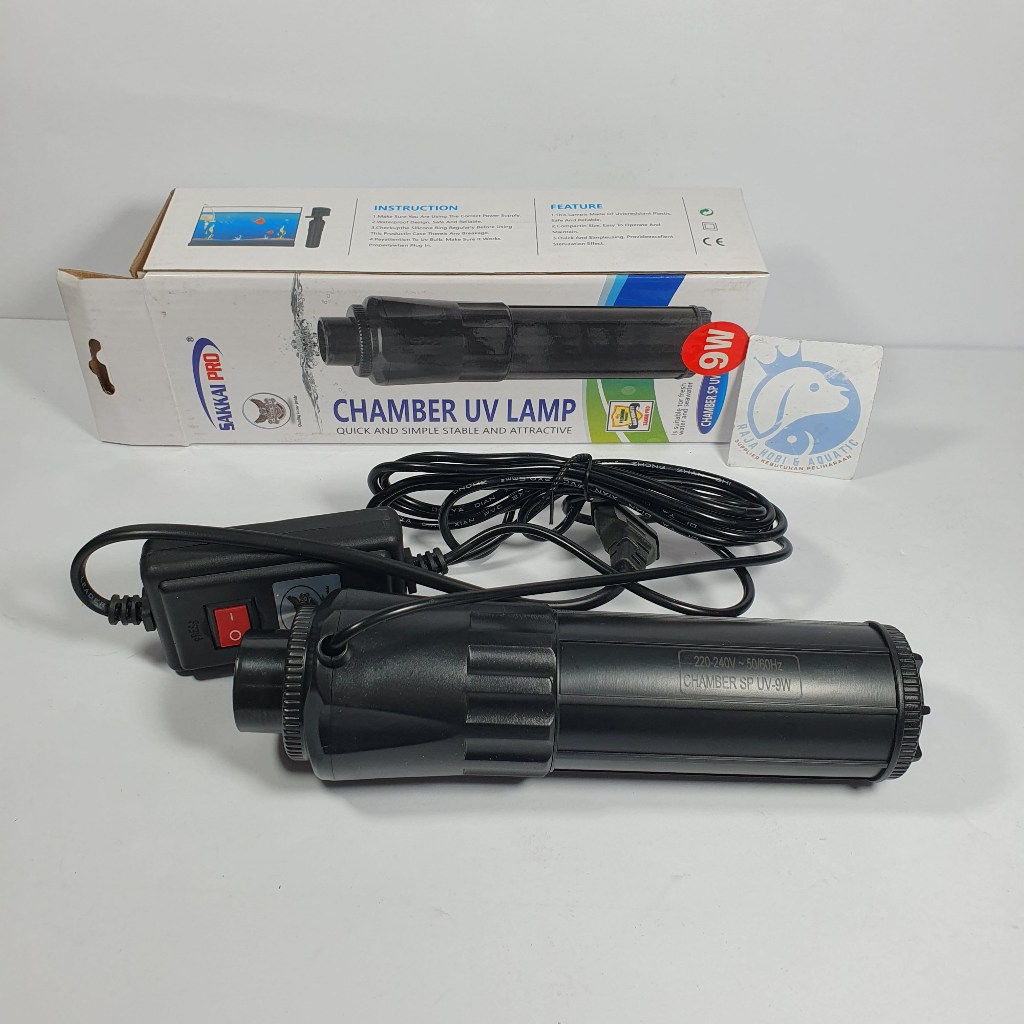 SAKKAI PRO LAMPU UV CHAMBER 9WATT 9 WATT 9W STERILISASI AKUARIUM AQUARIUM