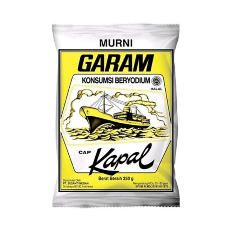 

GARAM CAP KAPAL YODIUM 250 GRAM