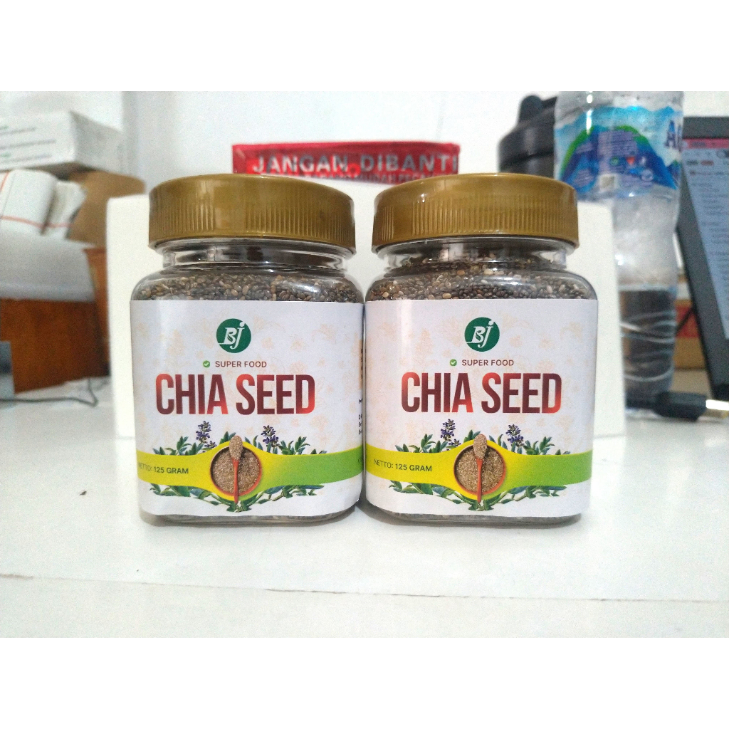 

Biji Chia | Chia Seed Superfood Simpel Pendamping Program Diet Dan Pengganti Biji Selasih Bantu Menurunkan Berat Badan Dan Mengontrol Nafsu Makan 125gr Kemasan Toples