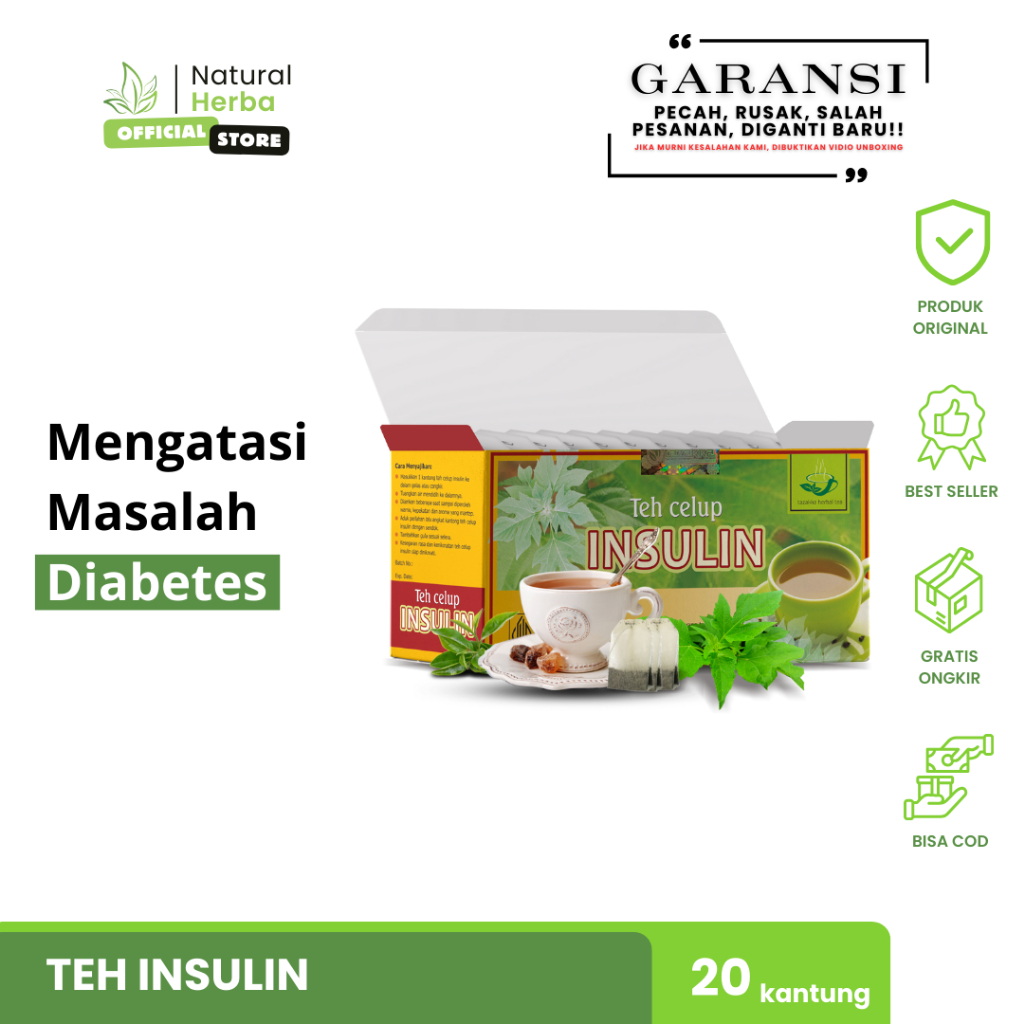 

Teh Celup Daun Insulin Herbal Tazakka Isi 20 Kantung Obat Herbal Diabetes Natural Herba