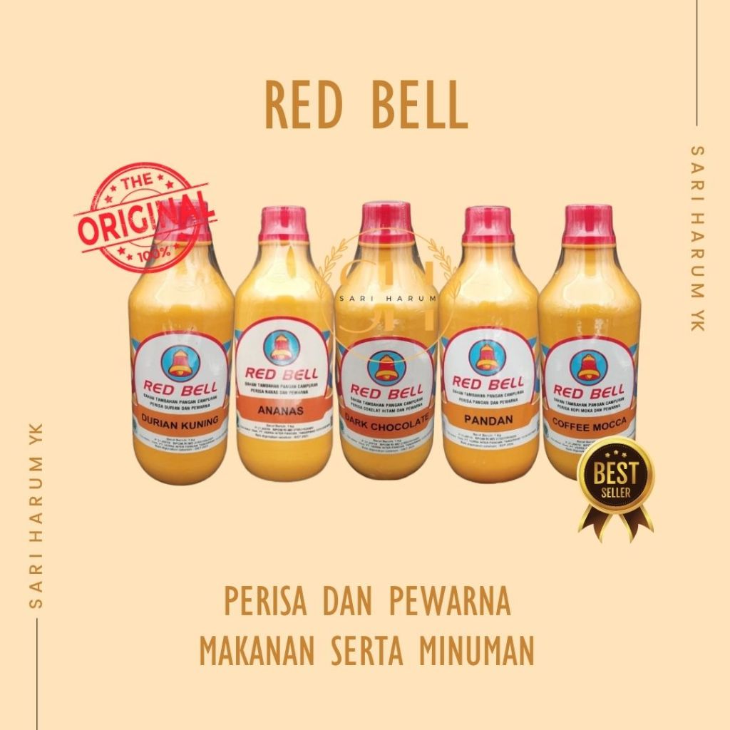 

Perisa dan pewarna makanan minuman | Red bell 1 kg