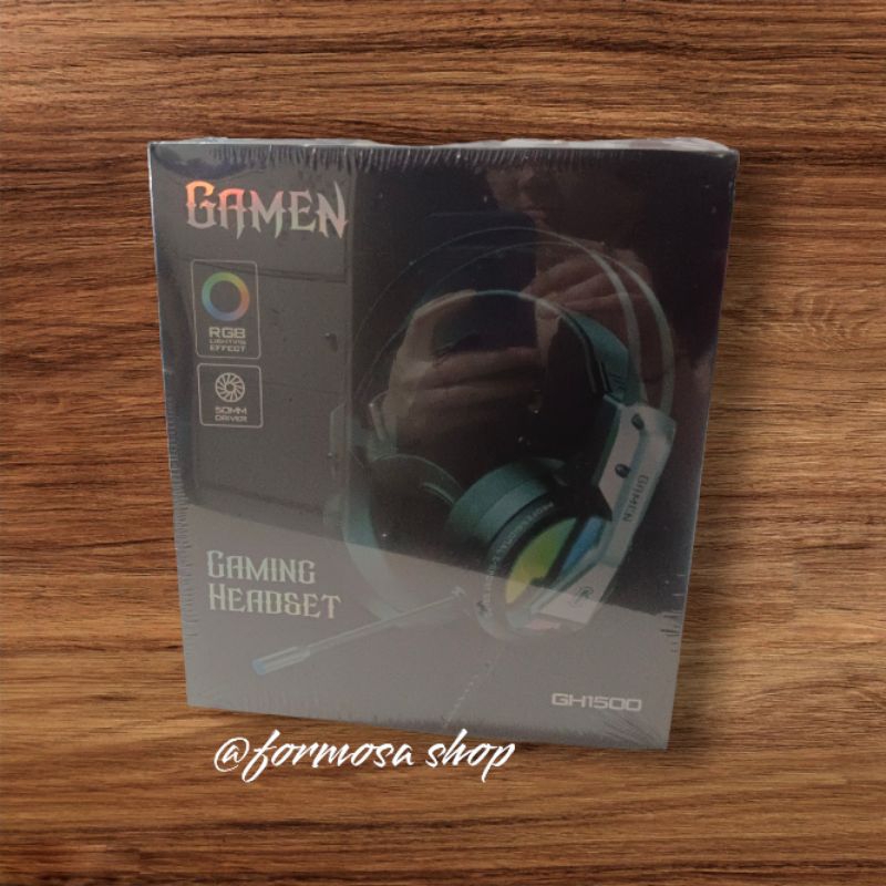 GAMEN GH1500 Gaming Headset Headphone RGB LED Light Effects