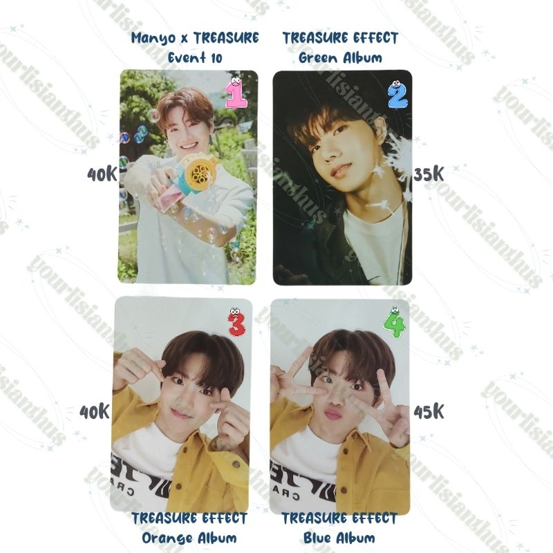 Photocard Junkyu Manto Event 10 Treasure Effect Green Orange Blue