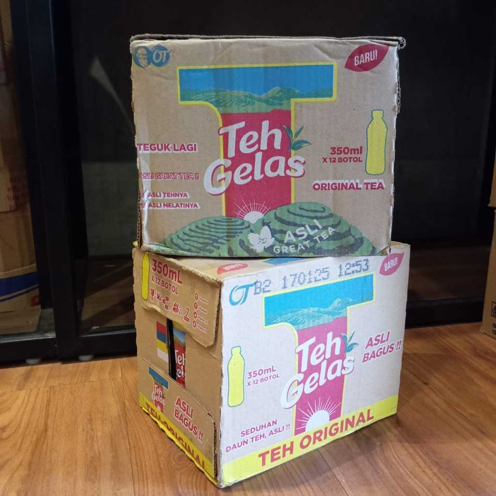 Teh Gelas Botol 350ml 1 Dus kemasan karton isi 12pcs asli Green Tea