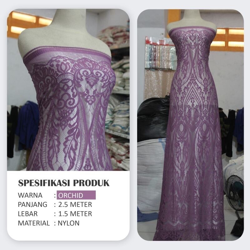 Bahan kain brukat semi francis bahan kebaya brokat semi prancis