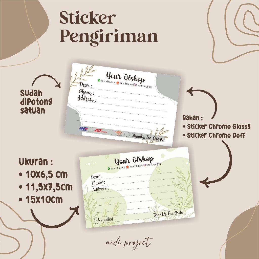 

STIKER PENGIRIMAN OLSHOP TERMURAH
