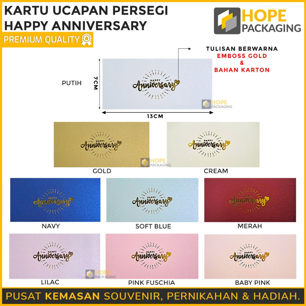 [Harga / 5 Pcs] Kartu Ucapan Anniversary / Hangtag Pernikahan / Kartu Ucapan / Aksesoris Kado / Kart