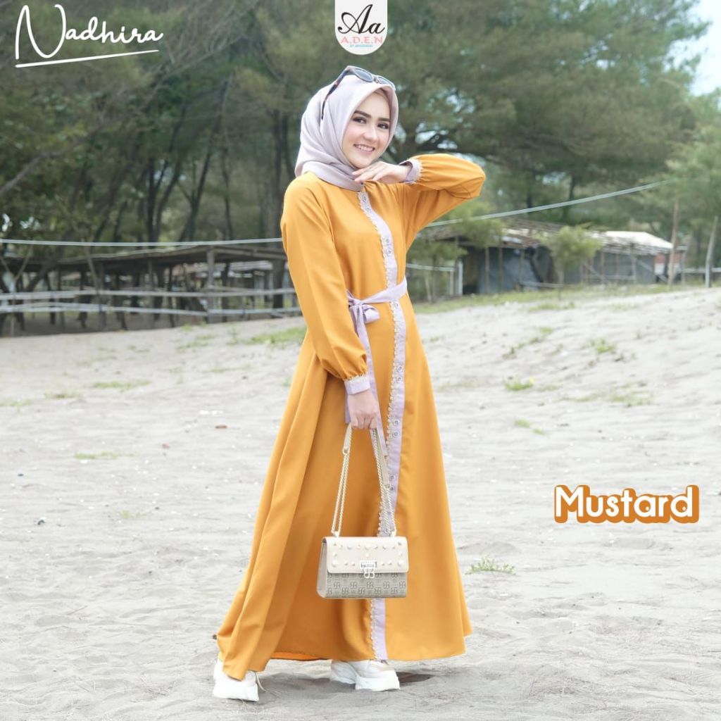 Aden Hijab Gamis Wanita Nadhira Dress Only Size XL Premium