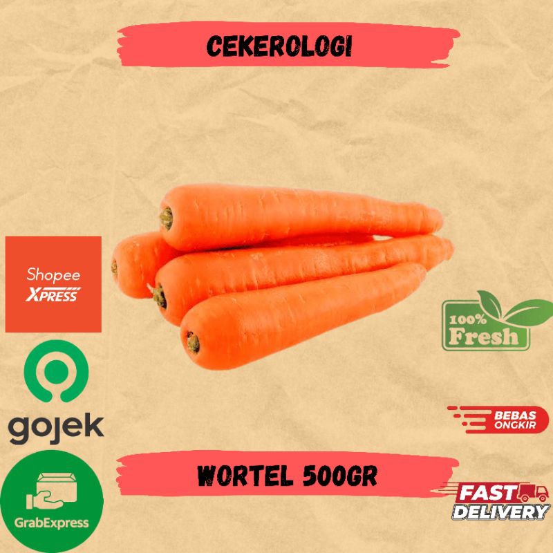 

Wortel 500gr / Wortel JABODETABEK / Sayur Wortel / Sayuran Wortel Fresh Berkualitas / Sayuran / Sayur