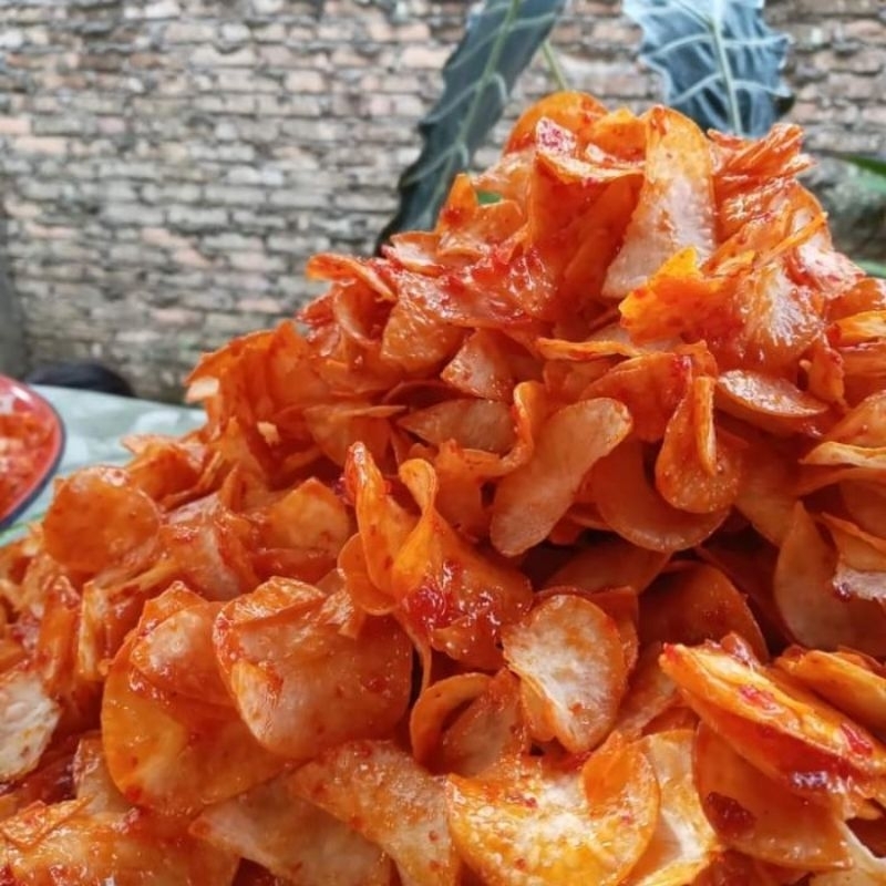 

keripik balado bulat khas padang