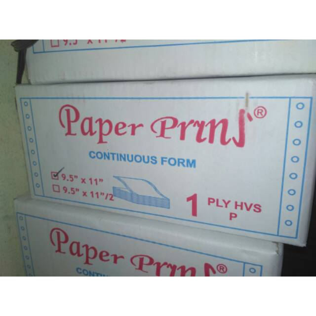 

Kertas Countinuous Form 9,5"x11" 1Ply Full