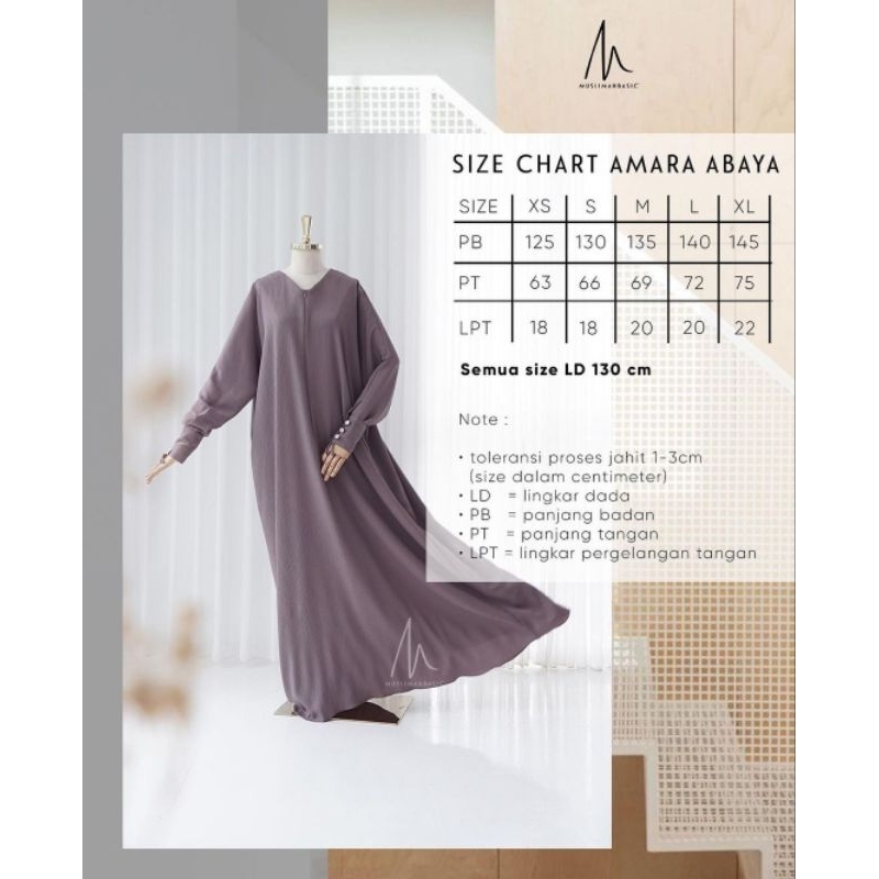 MUSLIMAH BASIC GAMIS AMARA DARK MAROON (SIZE S )