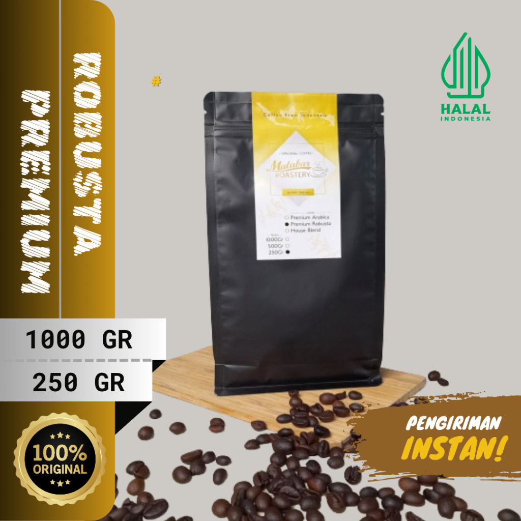 

Robusta Premium 250 gr & 1000 gr | Roasted & Ground
