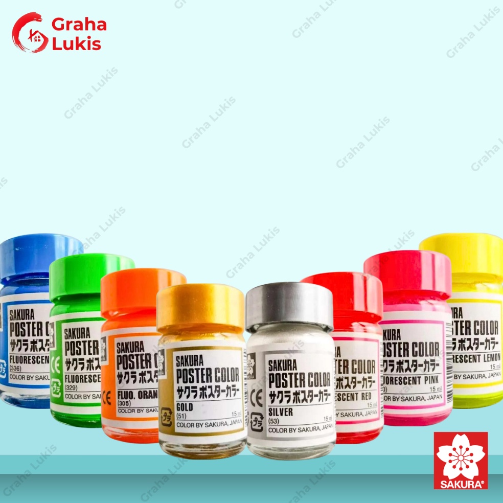 

ART J32R Sakura Poster Colour 15ml GOLD SILVER FLUORESCENT CAT POSTER