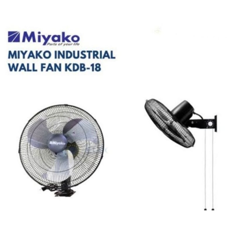 KIPAS ANGIN WALLFAN BESI 18" MIYAKO KDB-18