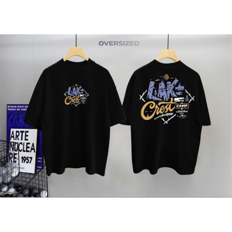 Baju Kaos Distro Oversize Motif ADVENTURE CAMP T-Shirt Atasan Pria Kaos Pria Kaos Terbaru Kaos Premi