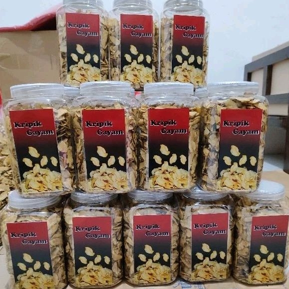 

Keripik Gayam Gurih,Renyah Bikin Nagih Kemasan Toples 2Liter (berat bersih 500gr)