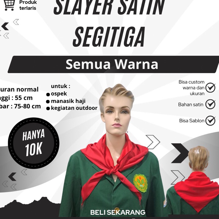 1111 SLAYER SATIN POLOS SEMUA WARNA