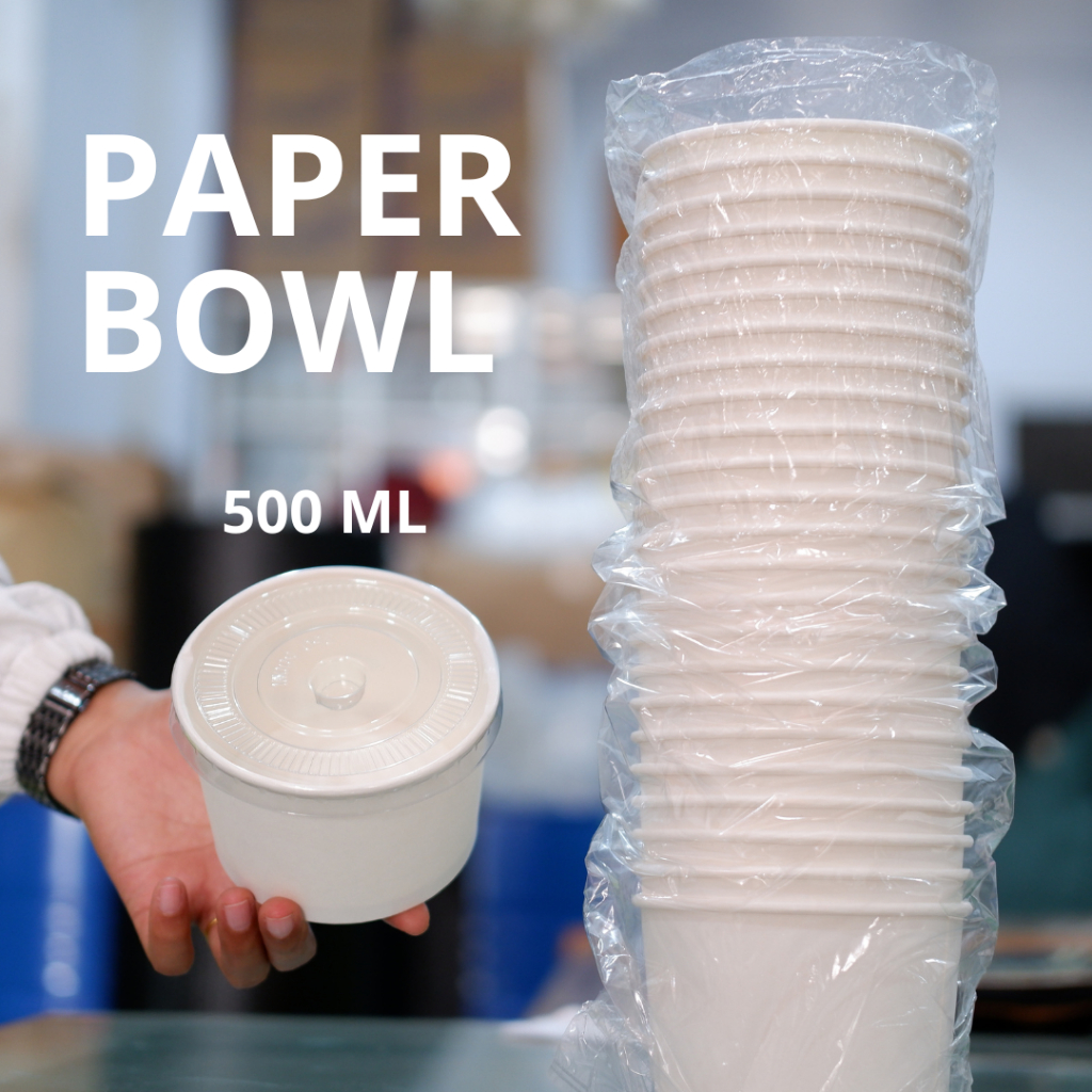 PAPER BOWL 500ML/MANGKOK KERTAS/RICE BOWL