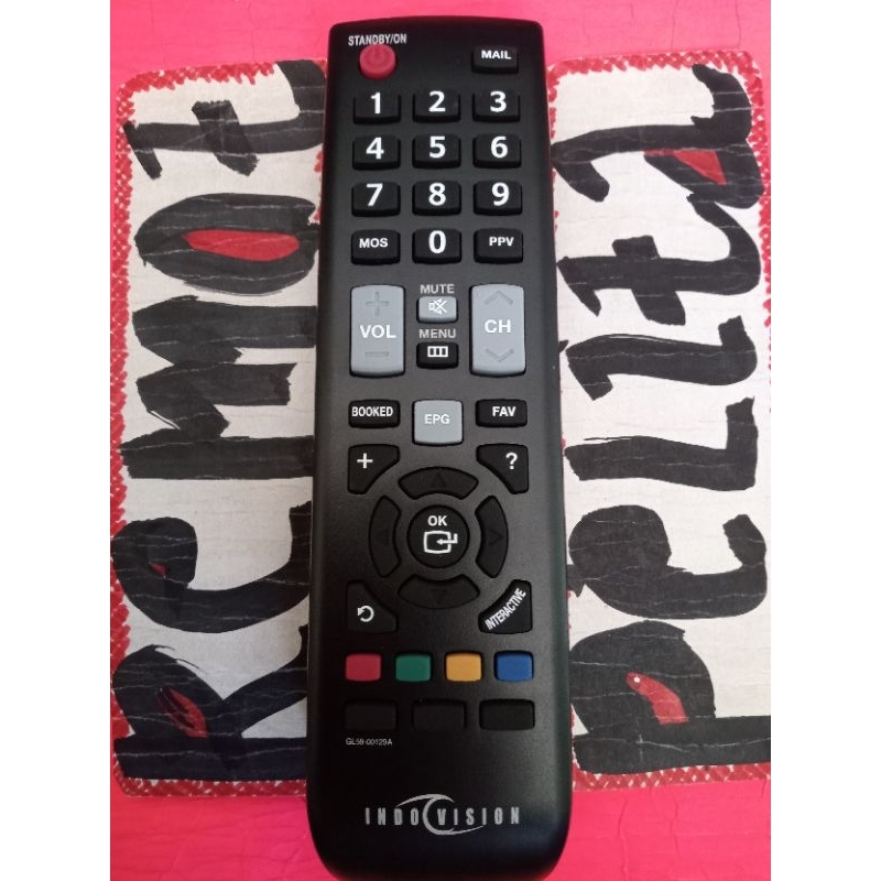REMOT TV INDOVISION STB TV PARABOLA ORIGINAL TERLENGKAP