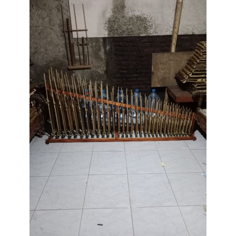 Angklung toel 31 nada 2 tabung model tusuk sate nada awlalan ( F#- C )