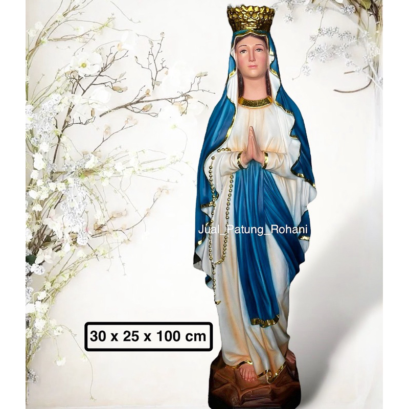 Patung Maria Lourdes Mahkota 100 cm