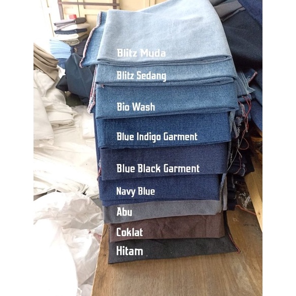 11 Product HOT KAIN DENIM BAHAN WASH NON STRETCH TEBAL DENIM WASHING JEANS WASHING TEBAL TIDAK MELAR