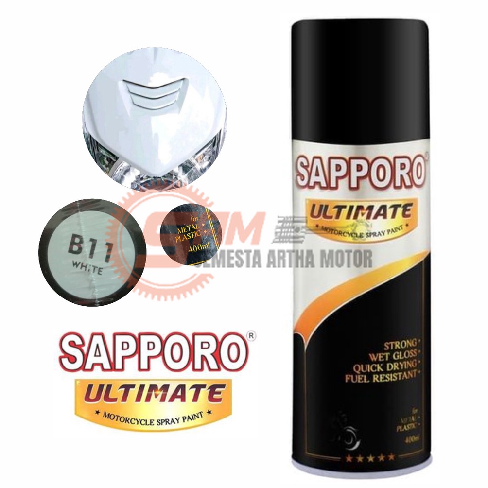 

KODE G1Z4 Pilox Sapporo Ultimate White B11 Cat Semprot Putih Pilok Metal Aerosol Spray