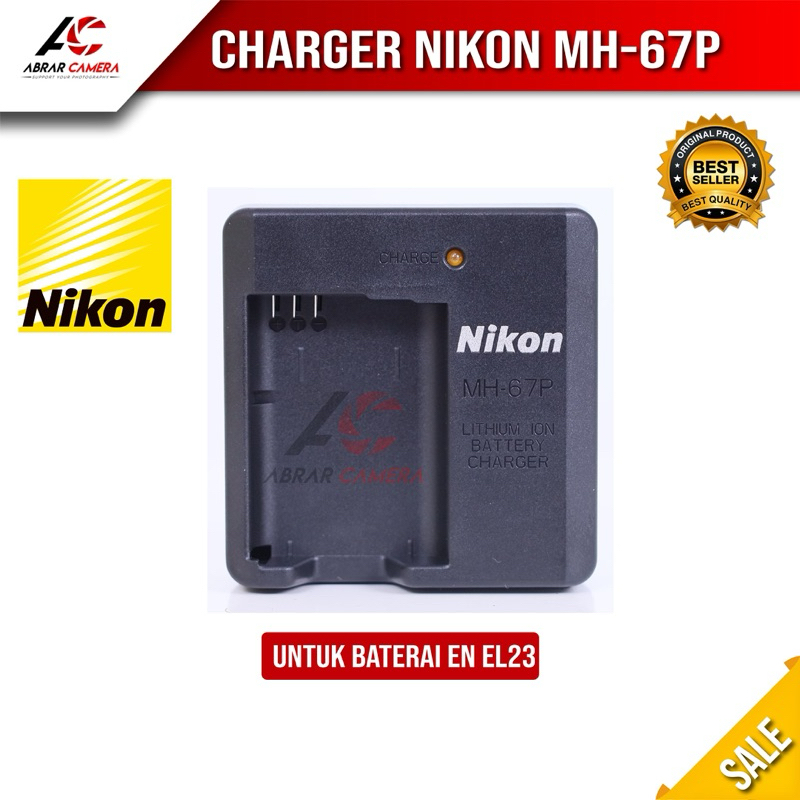 Charger Nikon MH-67P Untuk baterai Nikon EN EL-23 Kamera Coolpix P600 P900 P610