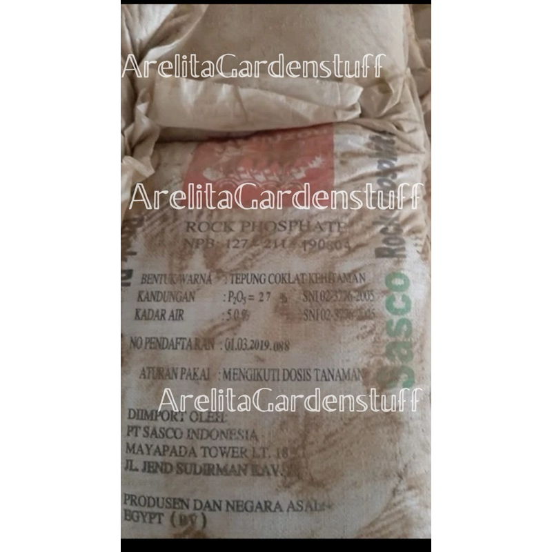 Pupuk Rock Phospate (RP) Sasco ex Egypth repack 1kg