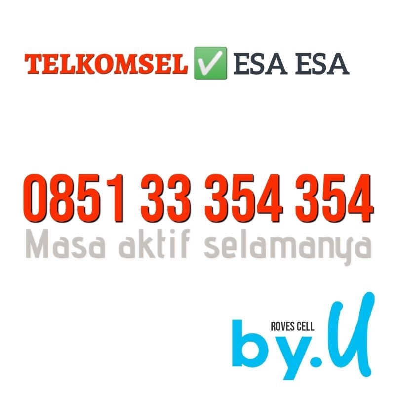 NOMOR CANTIK BYU TELKOMSEL SERI 5758 SERI 354354 354 ESA