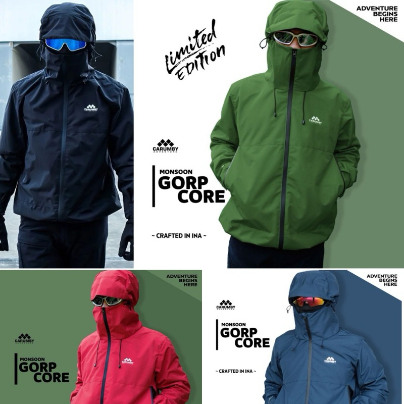 Jaket Gunung Gorpcore Carumby Monsoon Waterproof