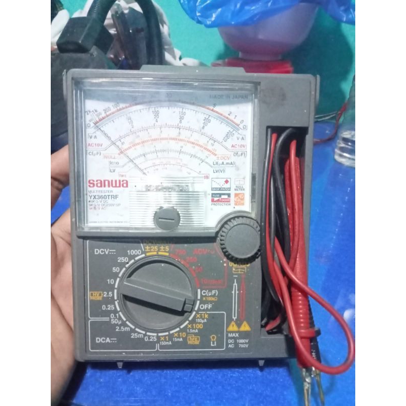 SANWA MULTITESTER YX360TRF MADE IN JAPAN ORIGINAL (BEKAS/PERNAH DIPAKAI)