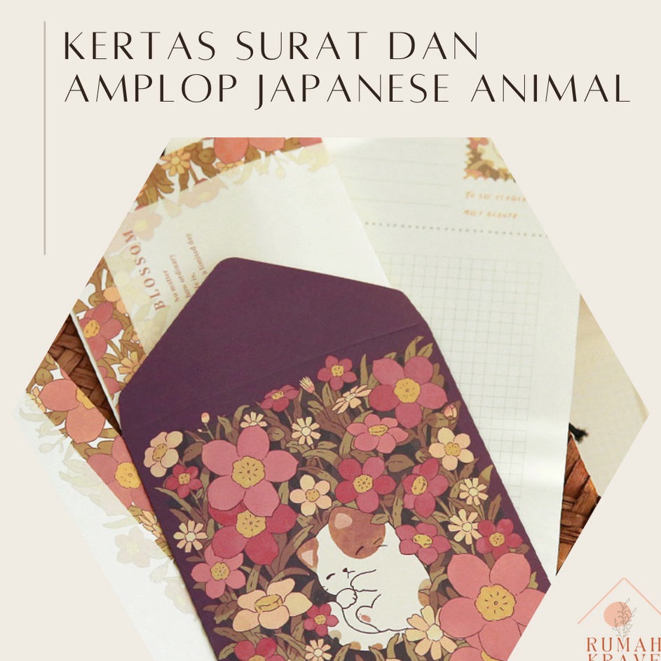 

Model Baru RUMAH KRAVE Kertas Surat dan Amplop Japanese Animal Style