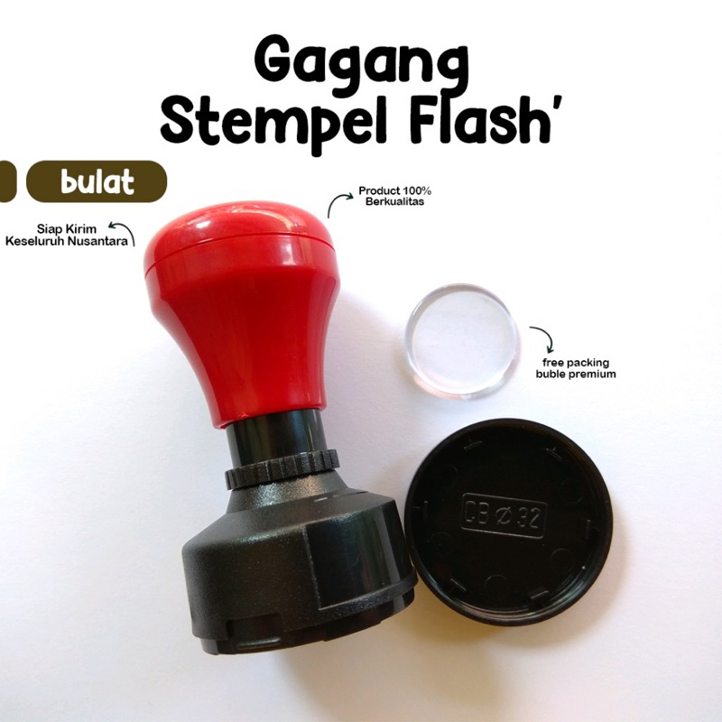

Gagang Stempel Warna Flash Bulat Diameter 42 mm