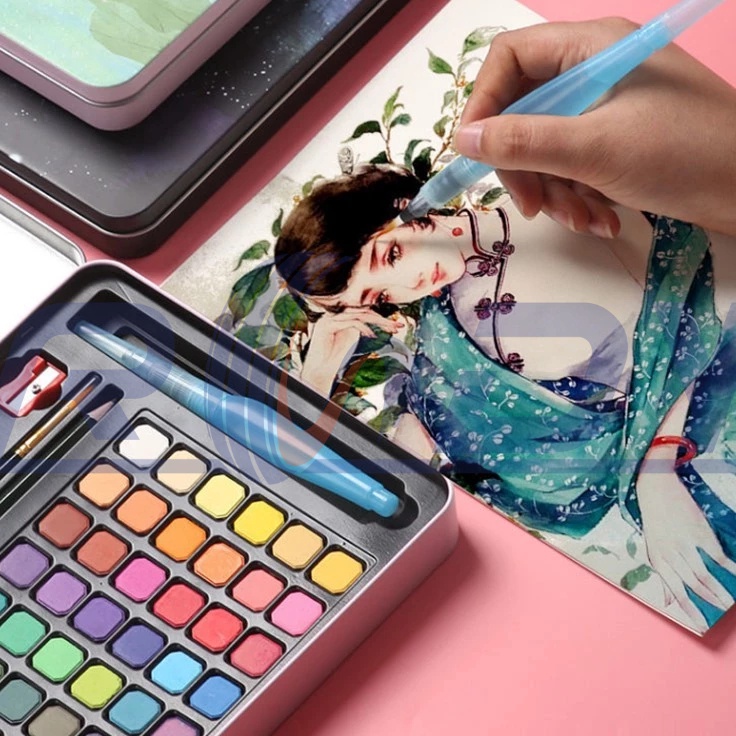 

Sedang Viral RUNDY Kaikki cat air watercolor set 4836 warna water color alat cat air lukis set termasuk kuas dan kertas gambar