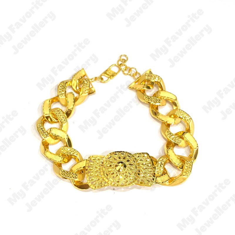 Gelang Sisik Naga Papan Pita Emas Asli Kadar 875