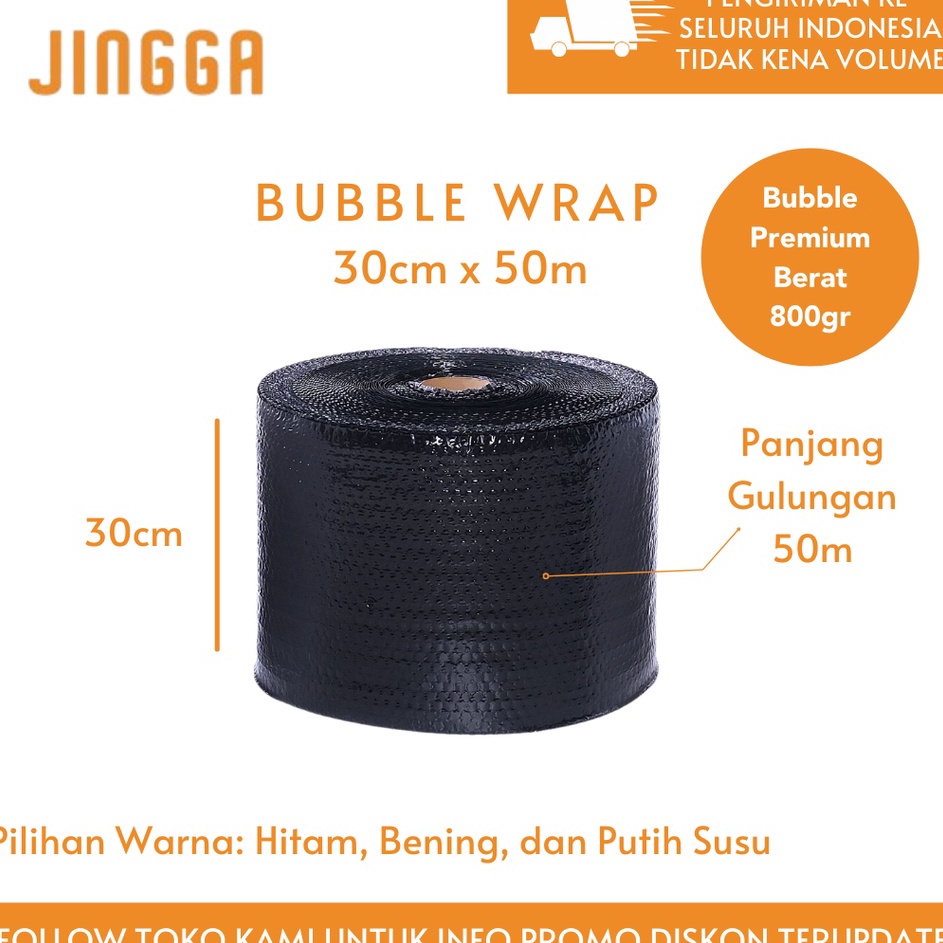 

Grosir Pemesanan Bubble Wrap Hitam Putih Susu 3cm x 5m