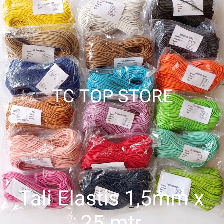 

Penjualan Mutu Tali Karet 15mm 25 meter tali elastis tali string