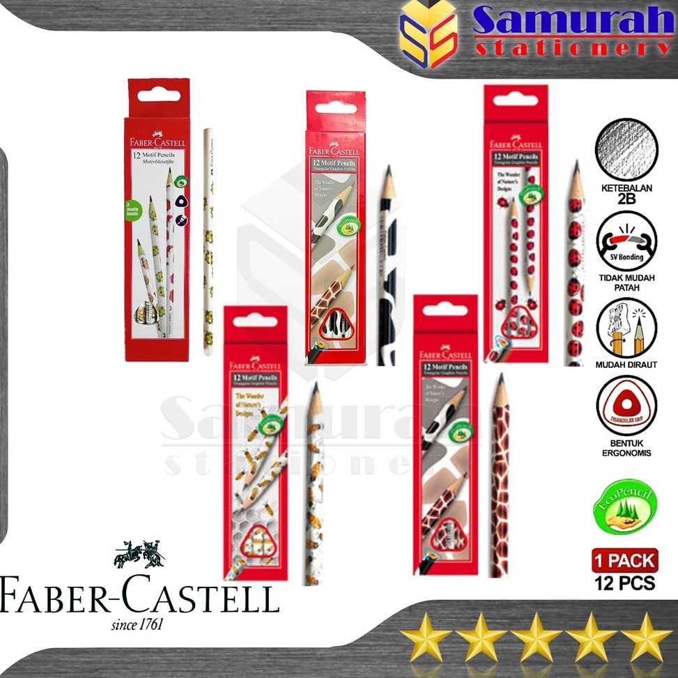 

KODE B5R6 Pensil Kayu FaberCastell 2B Motif Triangular Faber Castell Segitiga