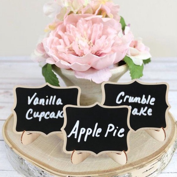 

Murah Spesial 1pc Mini Blackboard ChalkBoard With Sticker Labels Papan Tulis Kecil Blackboard Label Menu Cafe
