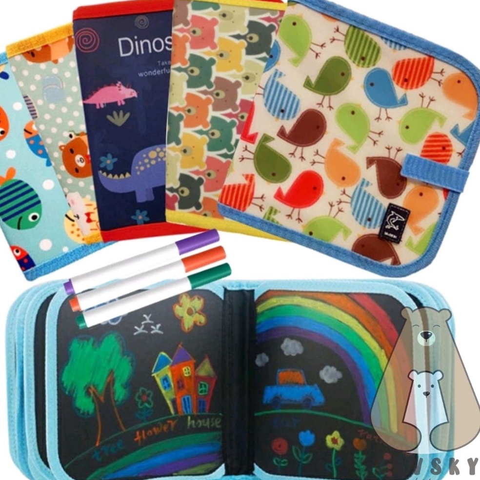 

ART J9Z BUKU GAMBAR PORTABLE AJAIB REUSEABLE BISA DIHAPUS FREE SPIDOL MAINAN EDUKASI ERASEABLE BOOK